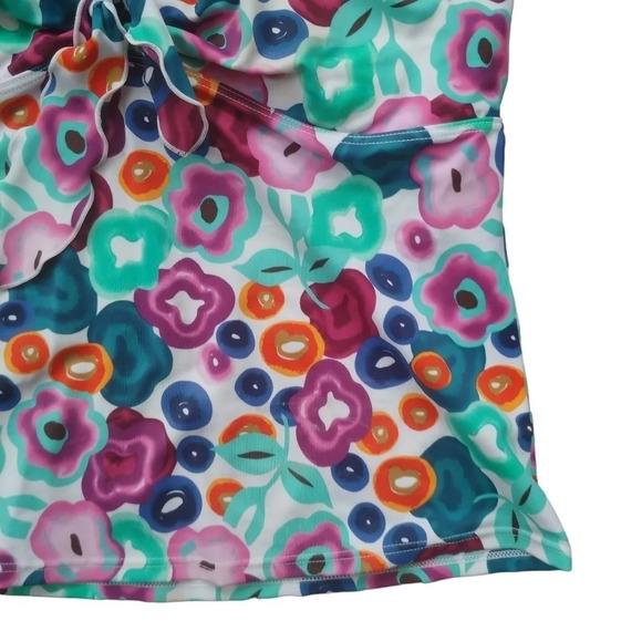 Baltex Abstract Floral Tankini/Swim Top  16 - Picture 5 of 8